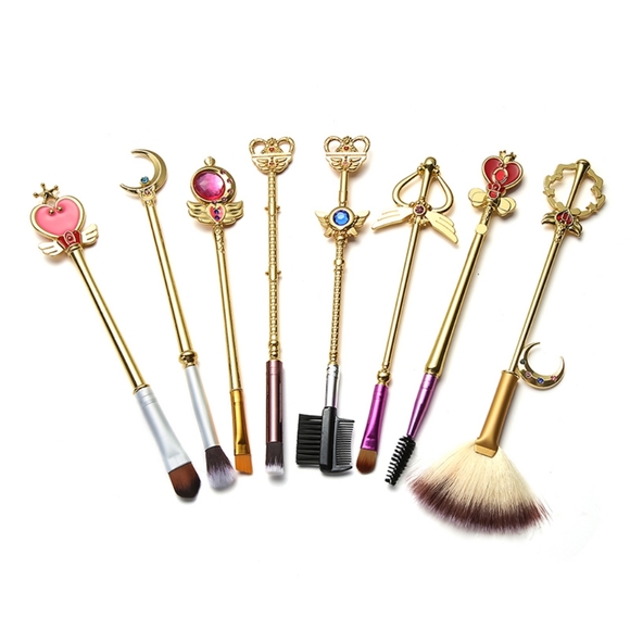 Sailor Moon 🌙 Metal Makeup Brush Toolset with bag - Picture 5 of 8